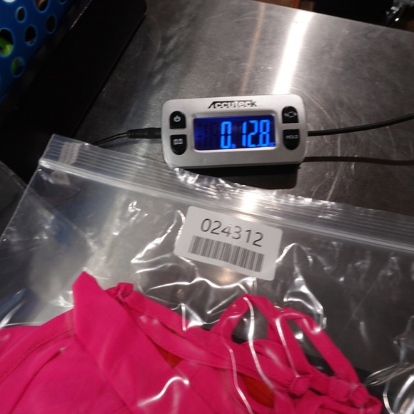 NWT Skies Are‎ Blue Pleated Colorblock Maxi Dress XS Hot Pink Red Womens Belted - Picture 15 of 15